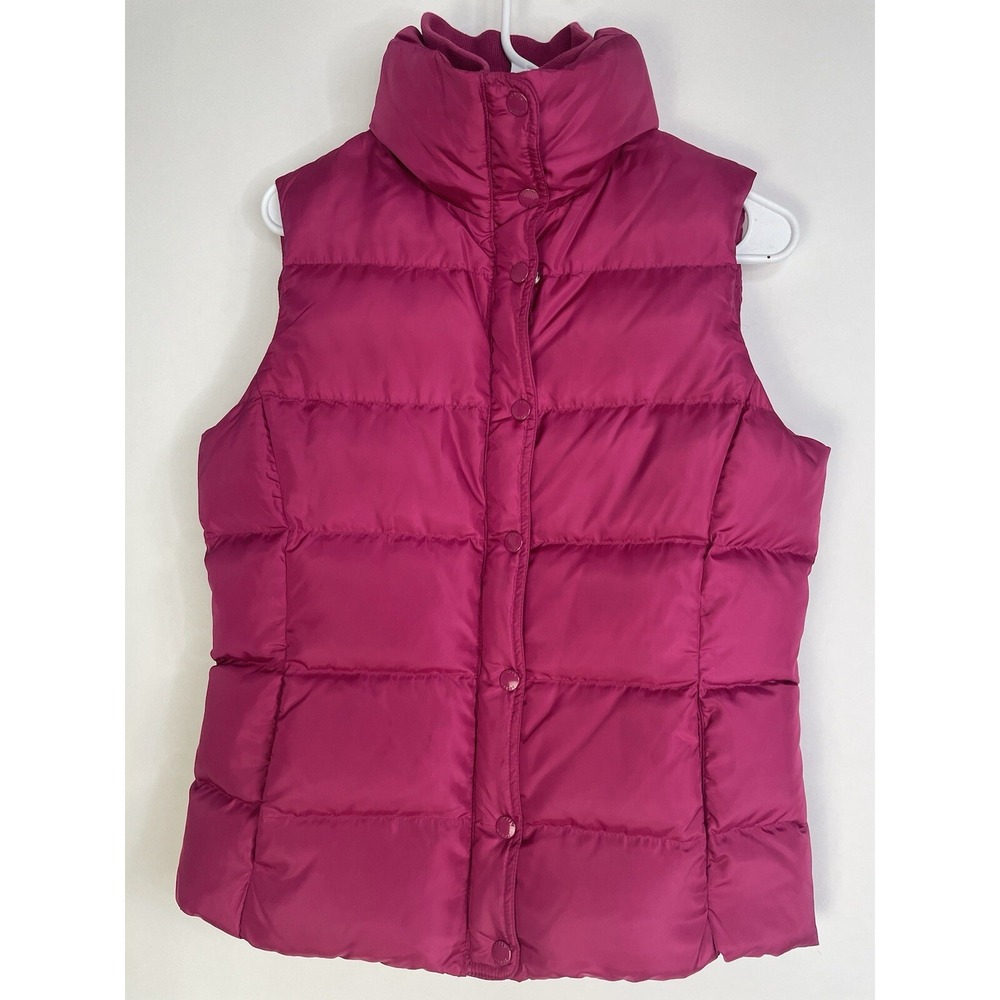 J. Crew Quilted Full Zip Puffer Vest Womens Size Small / Pink